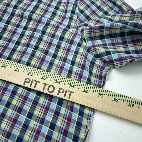 Tailorbyrd Collection Plaid Shirt Long Sleeve Button Down Mens 2XL Blue Yellow - Picture 6 of 7